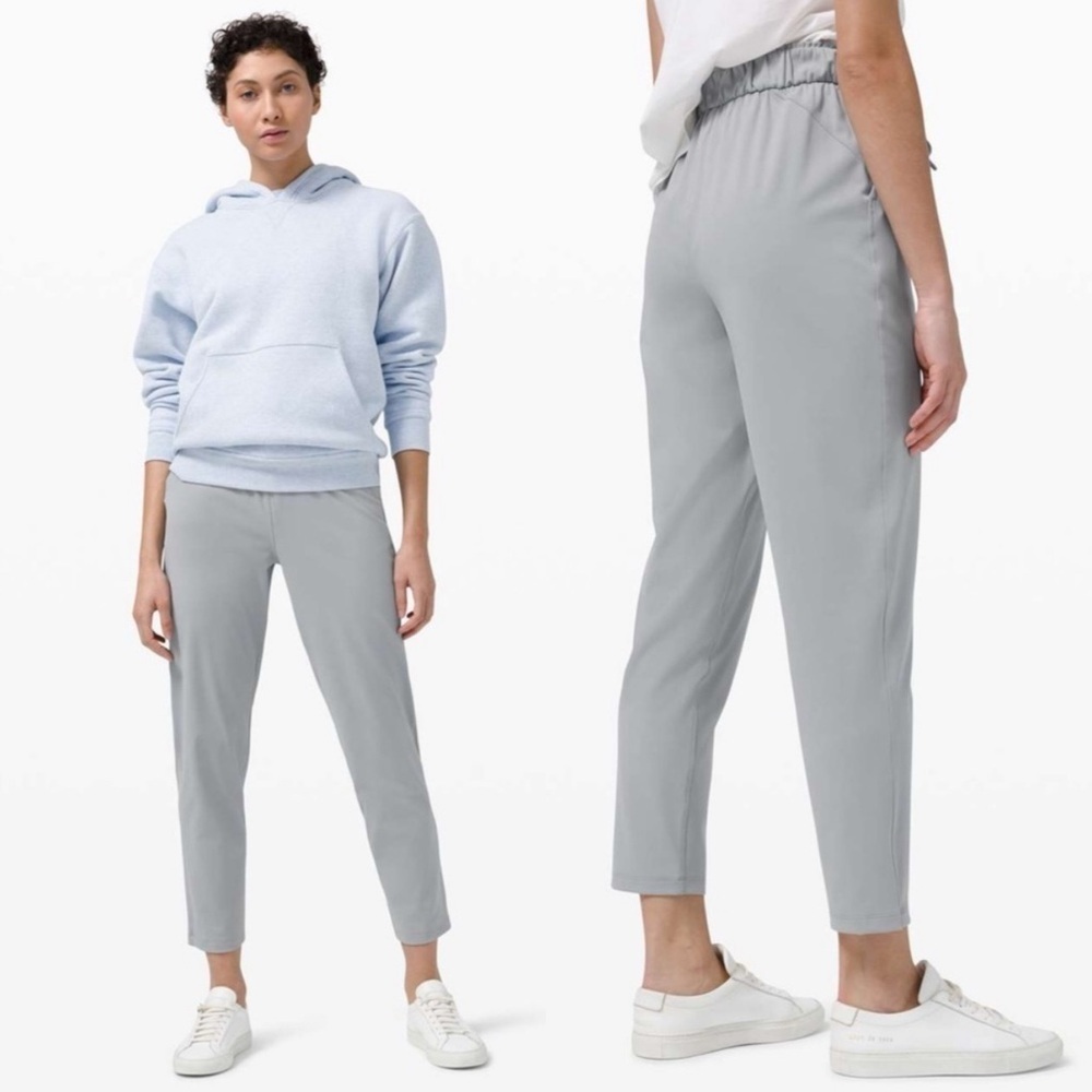 LULULEMON Keep It Moving Grey Atheleisure Drawstring Joggers Pants